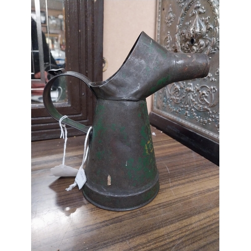 147 - 1930's Cosol oil measure. {29 cm H x 20 cm W x 11 cm D}.