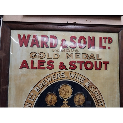 17 - Ward and Son Ltd Ales and Stouts framed advertising print. {80 cm H x 60 cm W}.