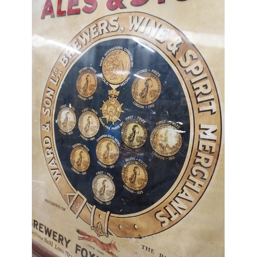 17 - Ward and Son Ltd Ales and Stouts framed advertising print. {80 cm H x 60 cm W}.