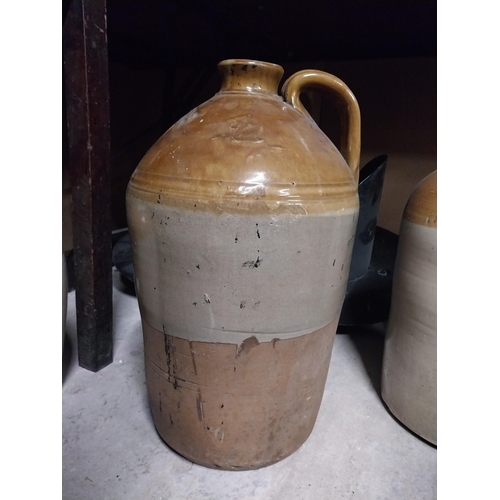 172 - N Carolan Dundalk five gallon stoneware flagon. {53 cm H x 29 cm Dia.}