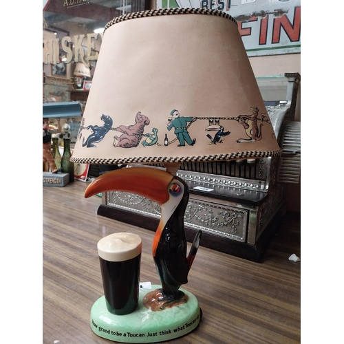 198 - Guinness Toucan Carltonware advertising lamp with original shade. {43 cm H x 28 cm W x 16 cm D}.