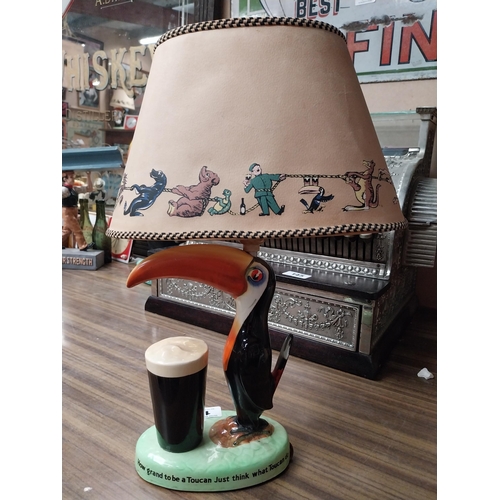 198 - Guinness Toucan Carltonware advertising lamp with original shade. {43 cm H x 28 cm W x 16 cm D}.