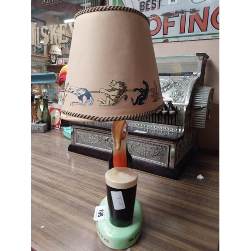 198 - Guinness Toucan Carltonware advertising lamp with original shade. {43 cm H x 28 cm W x 16 cm D}.