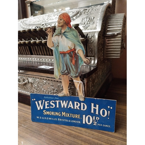 224 - Westward Ho! Smoking Mixture advertising showcard {27cm H X 22cm W}.