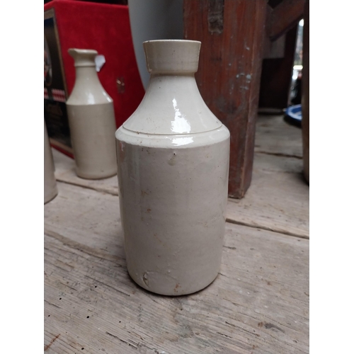 233 - D and E Williams Tullamore advertising bottle {28 cm H x 7 cm Dia.} and Stoneware ink bottle {17 cm ... 