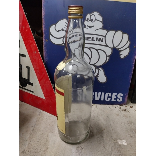 24 - Bell's Scotch Whiskey empty advertising bottle with original box. {50 cm H x 14 cm W  x 14 cm D}.