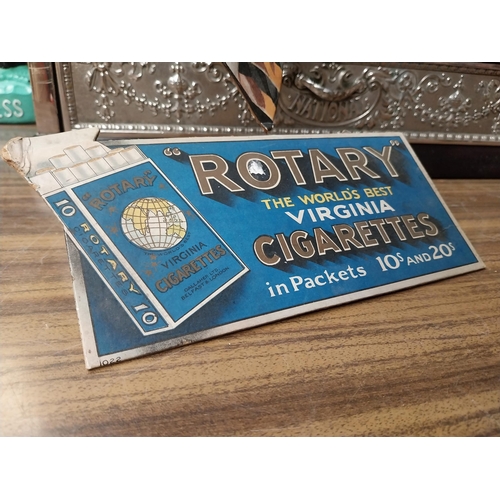 242 - Rare Gallaher's Rotary Cigarettes cardboard counter showcard. {34 cm H x 23 cm W}.