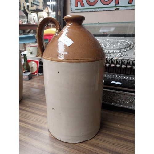 244 - GPO two gallon stoneware flagon. {42 cm H x 22 cm Dia.}.