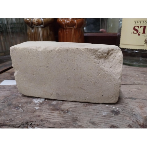 25 - Two Genuine Bridgewater CS and Co Bath Brick England bricks. {5 cm H x 16 cm W x 8 cm D