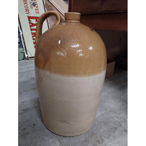 252 - Micheal Egan Limerick six gallon stoneware flagon. {52 cm H x 30 cm Dia.}