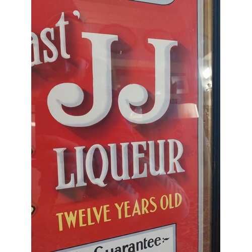 255A - Jameson Irish Whiskey advertising print mounted in painted pine frame {60 cm H x 51 cm W}.