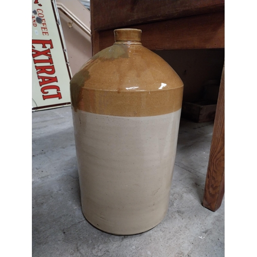 264 - Guinness and Co four gallon stoneware whiskey flagon. {47 cm H x  26 cm Dia.}.