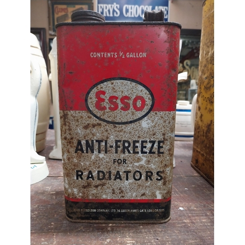 283 - Esso Anti Freeze Radiator metal can. {23 cm H x 8 cm W x 14 cm D}.