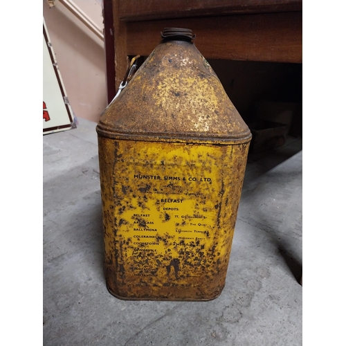 284 - 1950's Staminol Metal oil can. {51 cm H x 26 cm W x 26 cm D}.