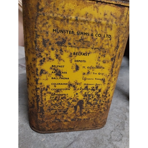 284 - 1950's Staminol Metal oil can. {51 cm H x 26 cm W x 26 cm D}.