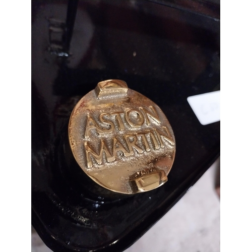 290 - Aston Martin tinplate petrol can. {30 cm H x 24 cm W x 15 cm D}.