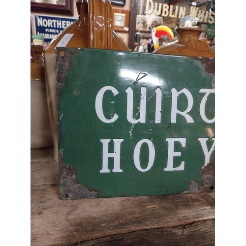 295 - Rare 1930's sign denoting Hoey's Court, the former birthplace of Jonathan Swift, which has since bee... 