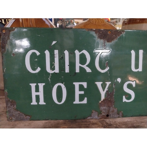 295 - Rare 1930's sign denoting Hoey's Court, the former birthplace of Jonathan Swift, which has since bee... 