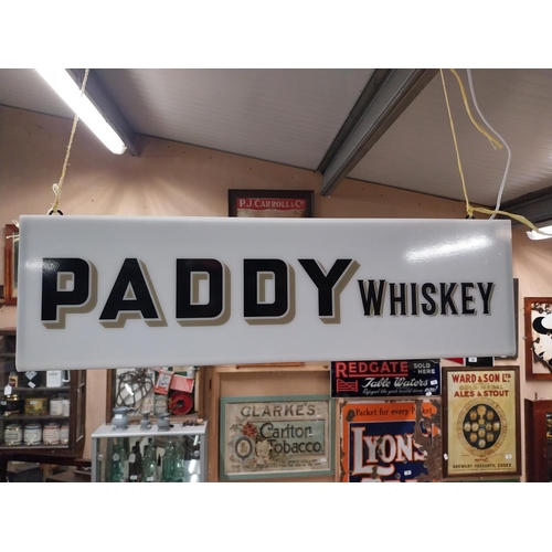 304 - Paddy Whiskey Perspex light up advertising box. {20 cm H x 67 cm W x 17 cm D}.