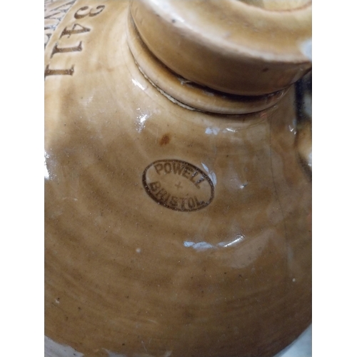 306 - H F Winters Fording bridge two gallon stoneware flagon with some damage {31 cm H x 20 cm Dia}  and S... 