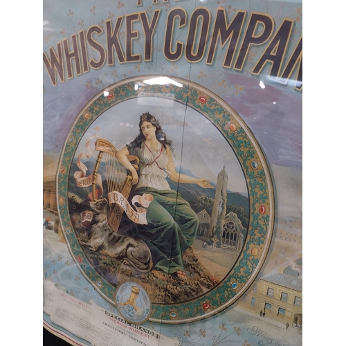 319 - The Irish Whiskey Company framed advertising print. {65 cm H x 65 cm W}.