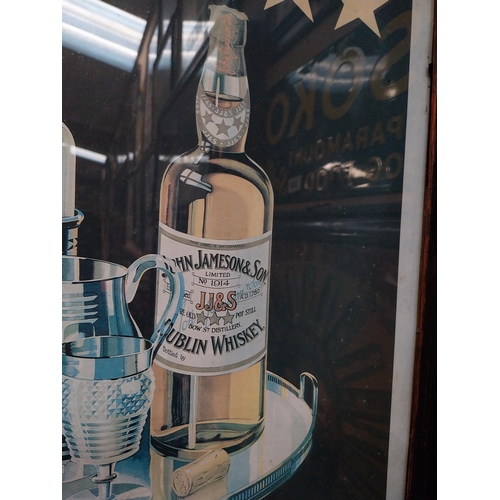 328 - John Jameson framed advertising print. {65 cm H x 50 cm W}.