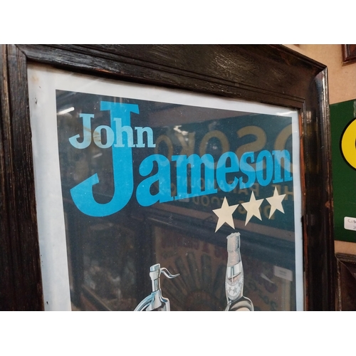 328 - John Jameson framed advertising print. {65 cm H x 50 cm W}.