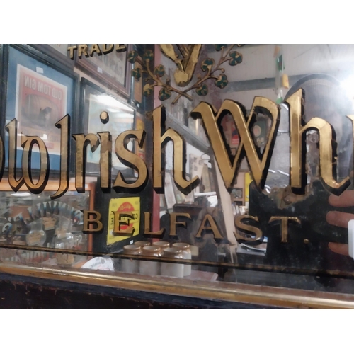 338 - McConnell's Old Irish Whisky Belfast framed advertising mirror. {43 cm H x 64 cm  W}.