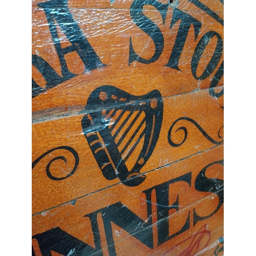 350 - Guinness Extra Stout Brewers since 1759 painted wooden barrel lid. {60 cm Dia.}