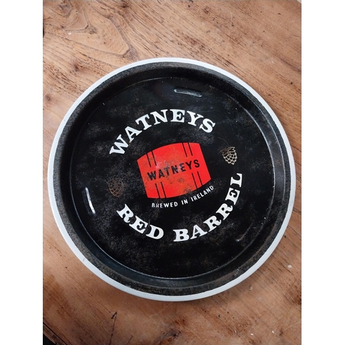 353 - Watneys Red Barrel tinplate advertising drink's tray. {32 cm Dia.}.