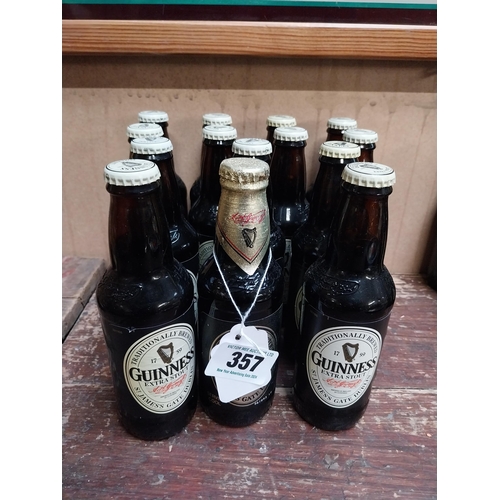 357 - Fourteen bottles of Guinness.