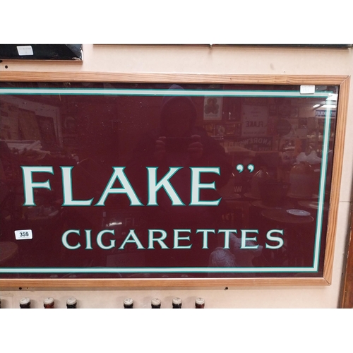 359 - Rare Will's Gold Flake Cigarettes reverse painted glass advertising sign { 59cm H X 175cm W }.