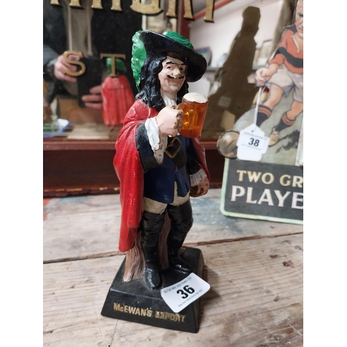 36 - McEwan's Export Beer Ruberoid advertising figure. {25 cm H x 13 cm W x 9 cm D}.