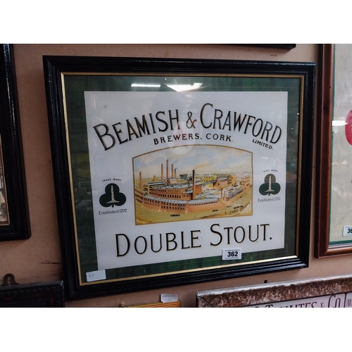 362 - Beamish and Crawford Double Stout Brewers Cork framed advertising print. {47 cm H x 59 cm W}.