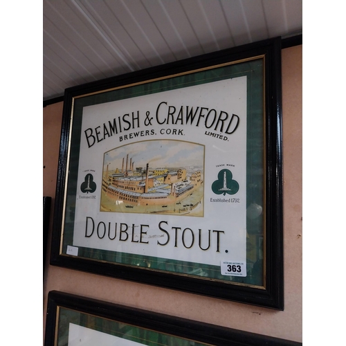 363 - Beamish and Crawford Double Stout Brewers Cork framed advertising print. {47 cm H x 59 cm W}.