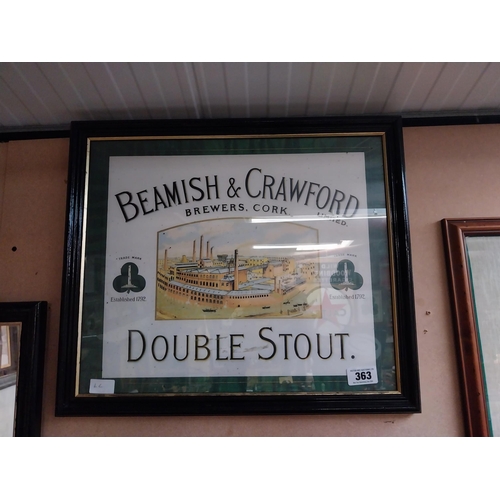 363 - Beamish and Crawford Double Stout Brewers Cork framed advertising print. {47 cm H x 59 cm W}.