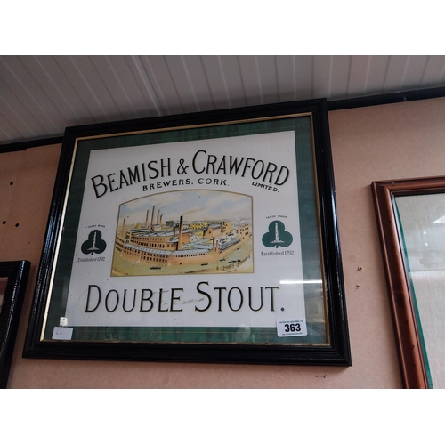 363 - Beamish and Crawford Double Stout Brewers Cork framed advertising print. {47 cm H x 59 cm W}.