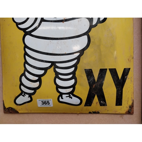 365 - Michelin Man Tyres enamel advertising sign. {60 cm H x 40 cm W}.