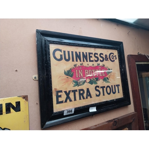 366 - Guinness Extra Stout in Bottle framed advertising print. {37 cm H x 50 cm W}.