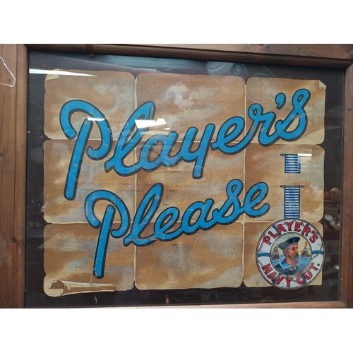 367 - Player's Please framed Sign. {43 cm H x 55 cm W}