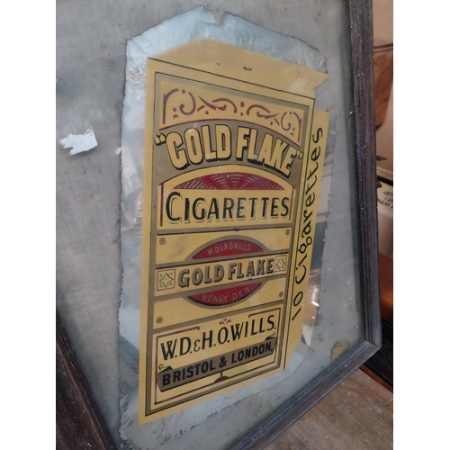 382 - Gold Flake Cigarettes framed advertising mirror. {58 cm H x 47 cm W}.