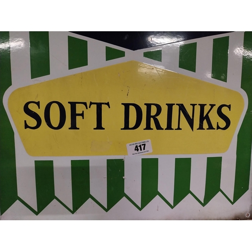 417 - White's Soft Drinks enamel advertising sign. {63 cm H x 53 cm W}.