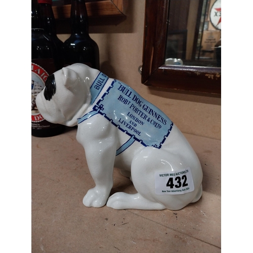 432 - Bulldog Guinness Robt Porter and Co Ltd London and Liverpool ceramic Royal Doulton advertising figur... 