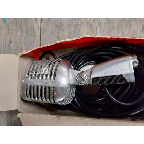 441 - 1960's Pro 22 Audio Technical microphone in original box. {9 cm H x 19 cm W x 6 cm D}.