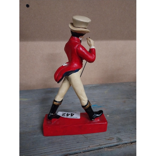 442 - Johnny Walker composition advertising figure. {20 cm H x 12 cm W x 7 cm D}.