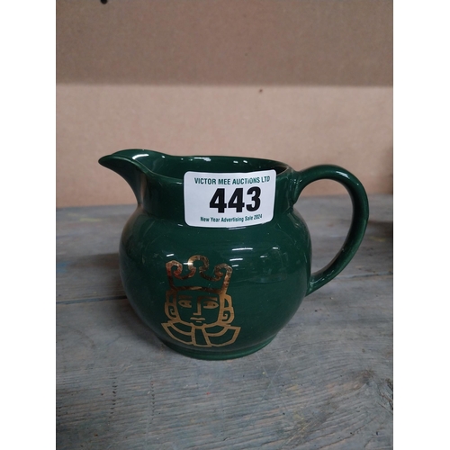 443 - Two Wade ceramic water jugs. {10 cm H x 15 cm W x 10 cm D}.