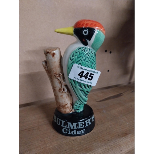 445 - Bulmer's Cider ceramic Woodpecker Carltonware advertising figure. {19 cm H x 10 cm W x 8 cm D}.