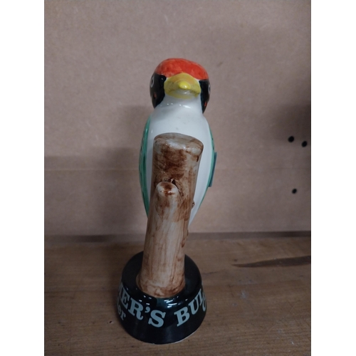 445 - Bulmer's Cider ceramic Woodpecker Carltonware advertising figure. {19 cm H x 10 cm W x 8 cm D}.