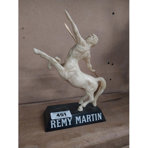 451 - Remy Martin Brandy plastic advertising figure. {24 cm H x 20 cm W x 6 cm D}.