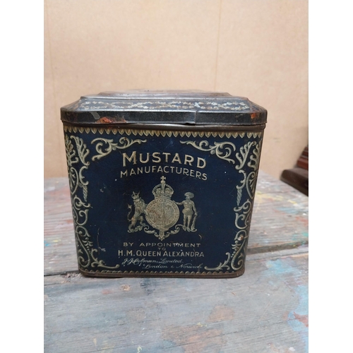 461 - Coleman's mustard advertising tin {13 cm H x 22 cm W x 16 cm D}.